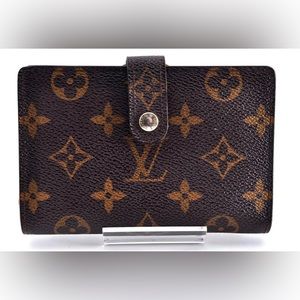 LOUIS VUITTON Viennois Monogram Wallet Bifold Coin Case Clasp Vintage Wallet